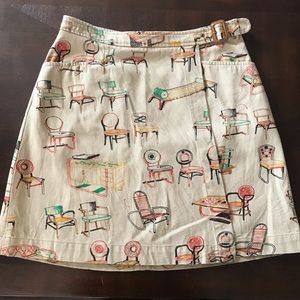 Anthropologie chair wrap skirt, size 8